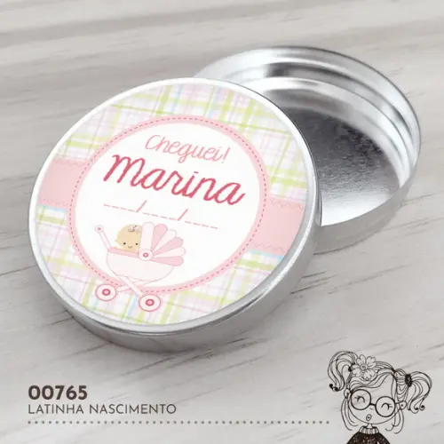 Latinha Adesivada Nascimento - 00765