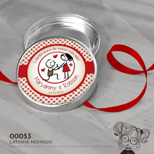 Latinha Adesivada Noivado - 00053