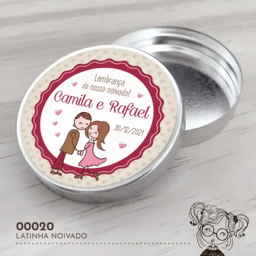 Latinha Adesivada Noivado - 00020