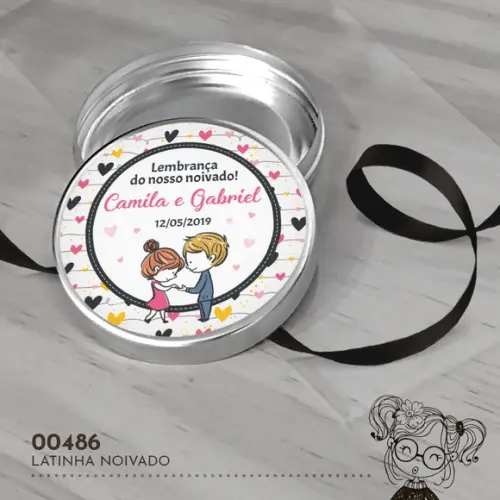 Latinha Adesivada Noivado - 00486