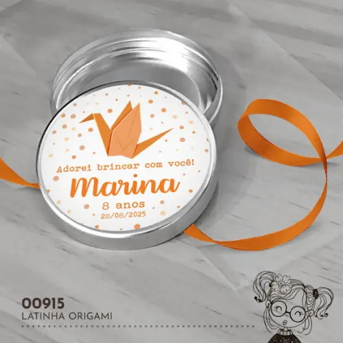 Latinha Adesivada Origami - 00915