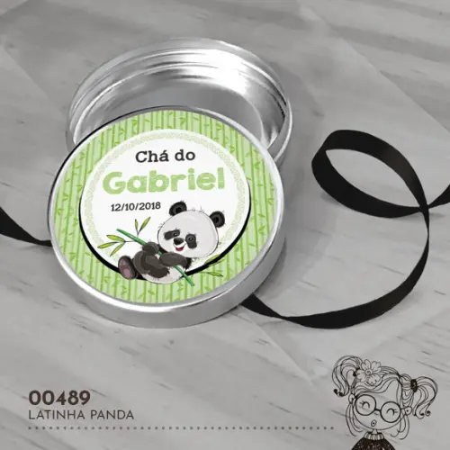 Latinha Adesivada Panda - 00489