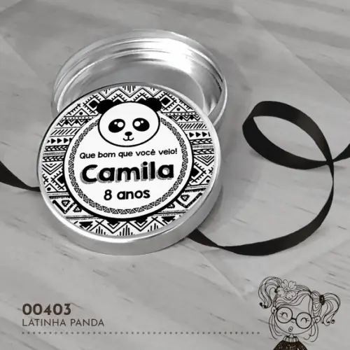 Latinha Adesivada Panda - 00403