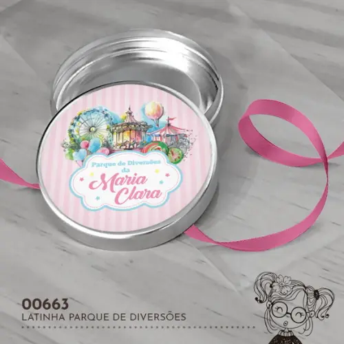 Latinha Adesivada Parque de Diversões - 00663