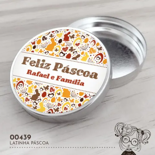 Latinha Adesivada Páscoa - 00439