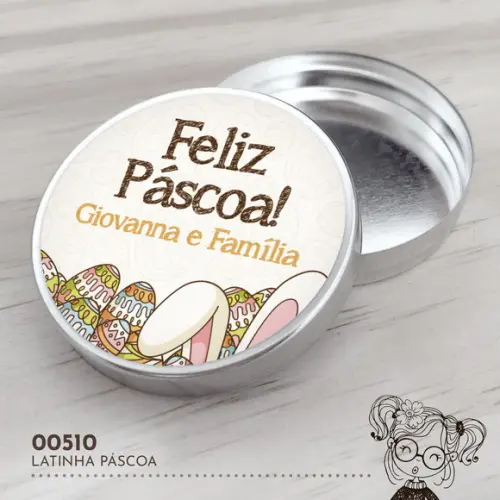 Latinha Adesivada Páscoa - 00510
