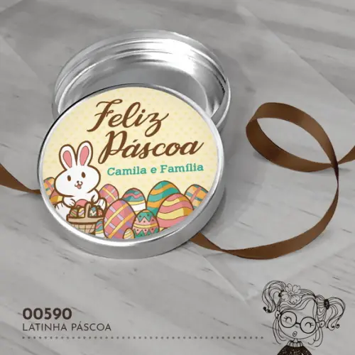 Latinha Adesivada Páscoa - 00590