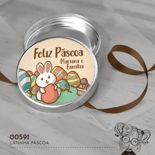 Latinha Adesivada Páscoa - 00591