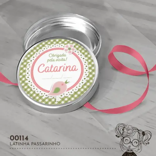 Latinha Adesivada Passarinho - 00114