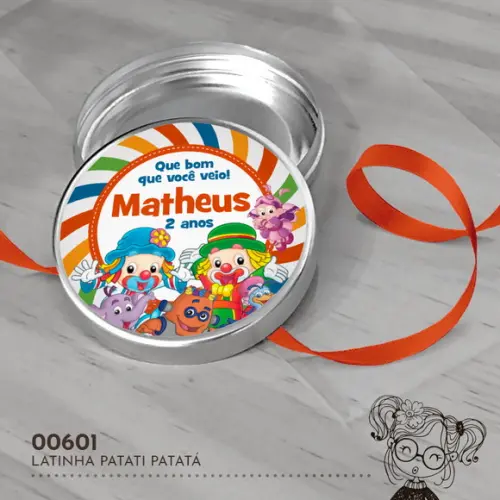 Latinha Adesivada Patati Patatá - 00601