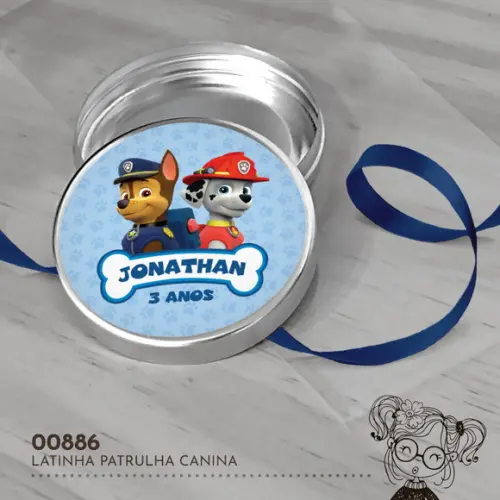 Latinha Adesivada Patrulha Canina - 00886