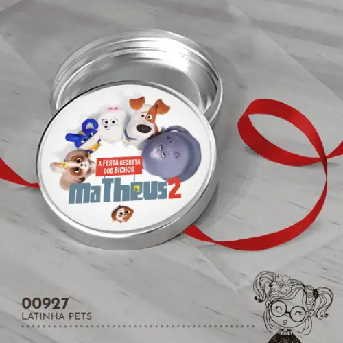 Latinha Adesivada Pets - 00927