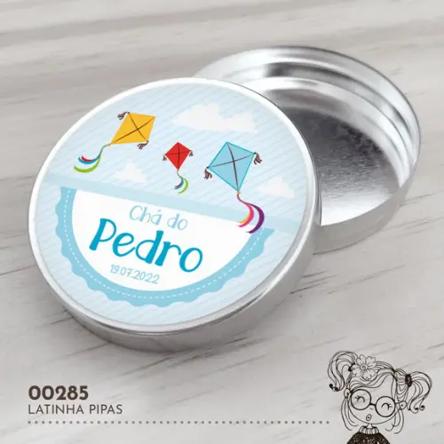 Latinha Adesivada Pipas - 00285