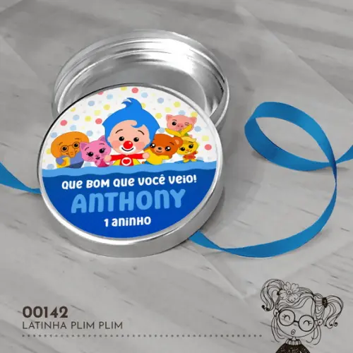 Latinha Adesivada Plim Plim - 00142
