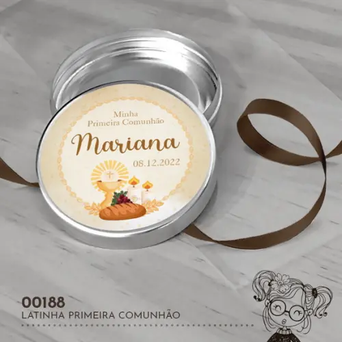 Latinha Adesivada Primeira Comunhão - 00188