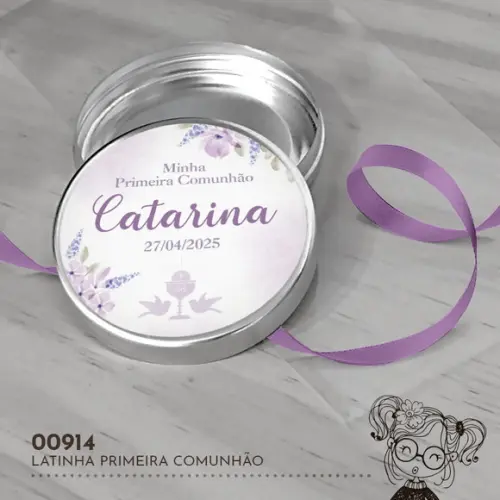 Latinha Adesivada Primeira Comunhão - 00914