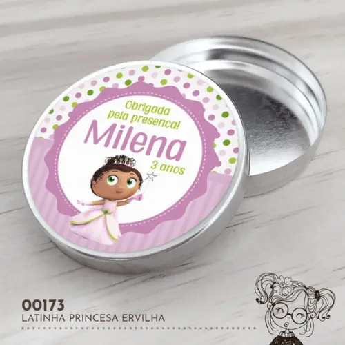 Latinha Adesivada Princesa Ervilha - 00173