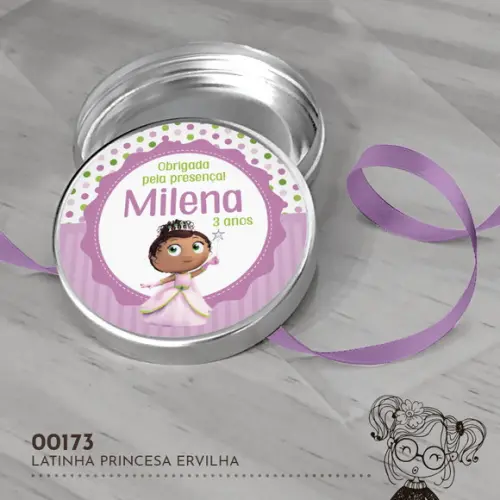 Latinha Adesivada Princesa Ervilha - 00173