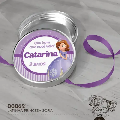Latinha Adesivada Princesa Sofia - 00062