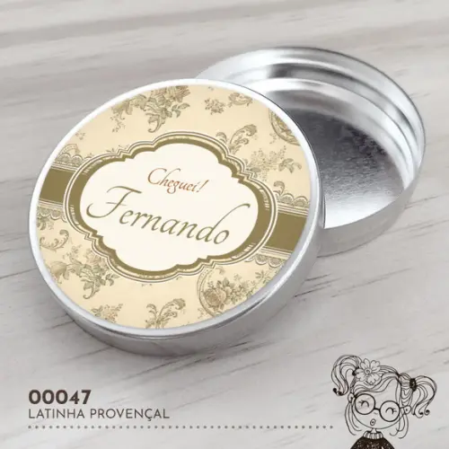 Latinha Adesivada Provençal - 00047
