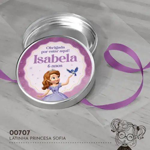 Latinha Adesivada Princesa Sofia - 00707