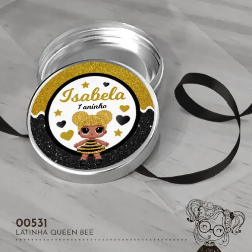 Latinha Adesivada Queen Bee - 00531