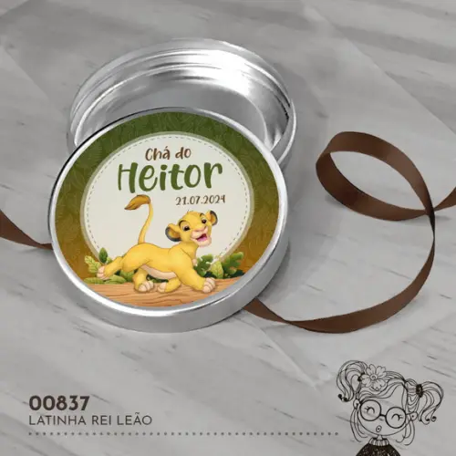 Latinha Adesivada Rei Leão - 00837