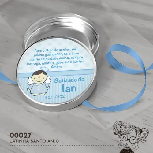 Latinha Adesivada Santo Anjo - 00027