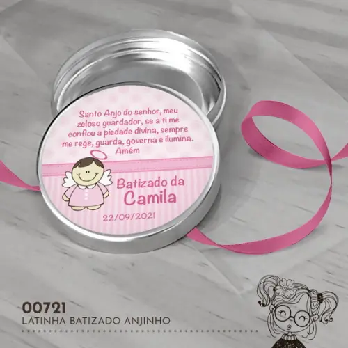 Latinha Adesivada Santo Anjo - 00721