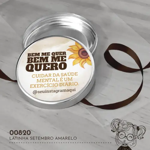 Latinha Adesivada Setembro Amarelo - 00820