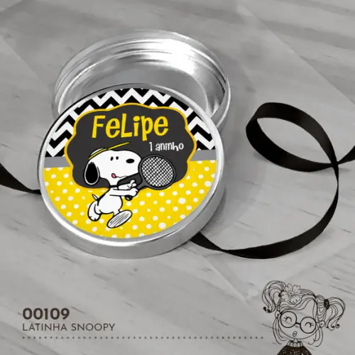Latinha Adesivada Snoopy - 00109