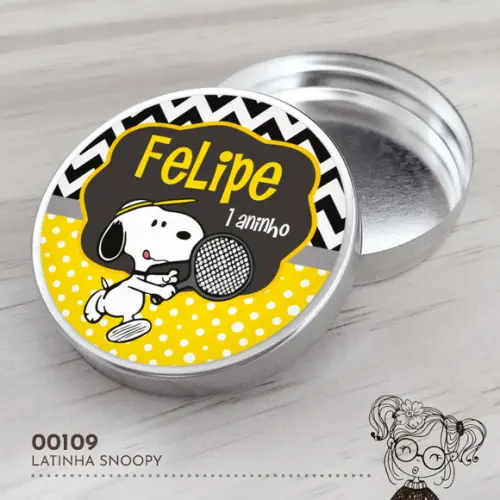 Latinha Adesivada Snoopy - 00109