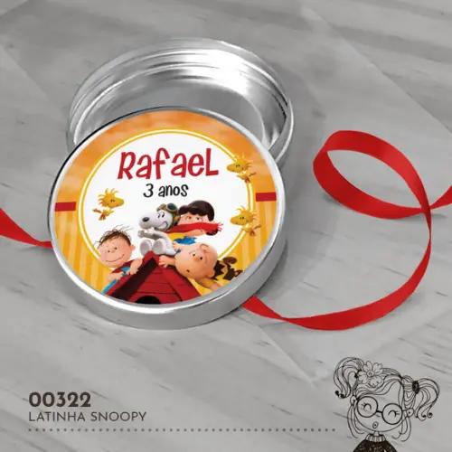Latinha Adesivada Snoopy - 00322