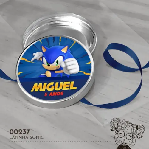 Latinha Adesivada Sonic - 00237
