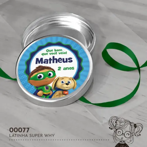 Latinha Adesivada Super Why - 00077