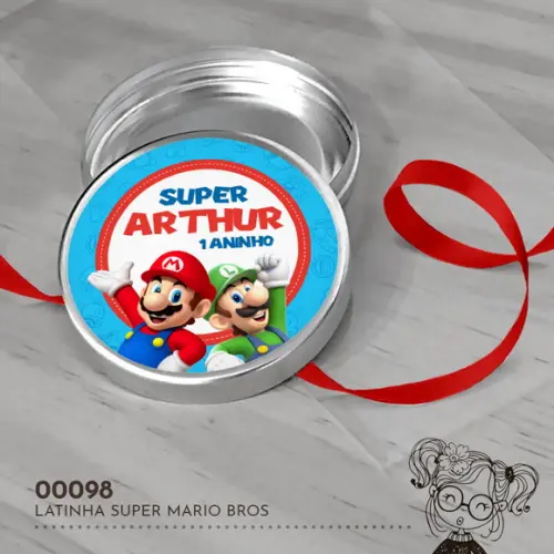 Latinha Adesivada Super Mario - 00098