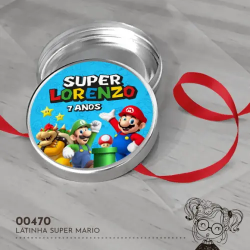 Latinha Adesivada Super Mario - 00470