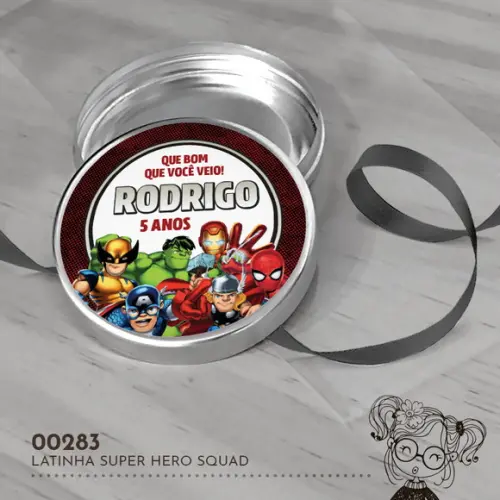 Latinha Adesivada Super Hero Squad - 00283