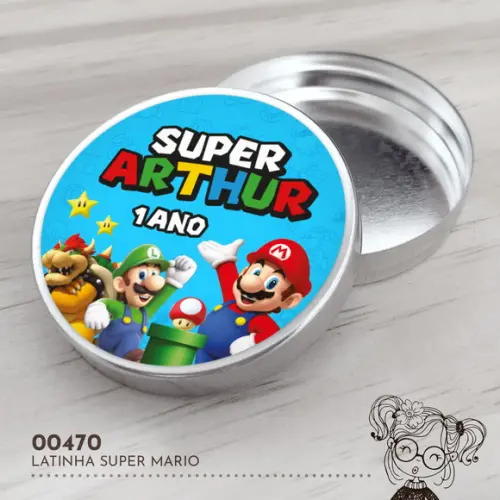 Latinha Adesivada Super Mario - 00470