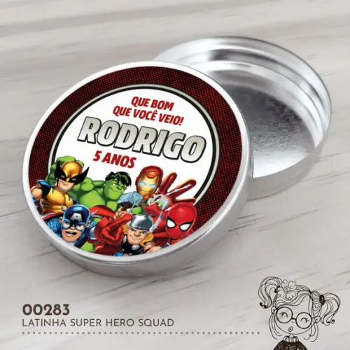 Latinha Adesivada Super Hero Squad - 00283