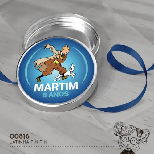 Latinha Adesivada Tintim - 00816