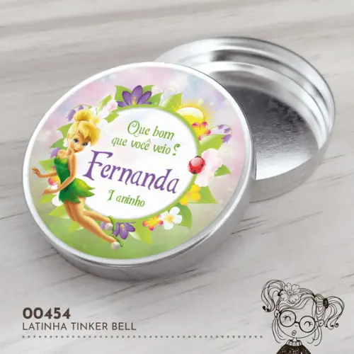 Latinha Adesivada Tinker Bell - 00454