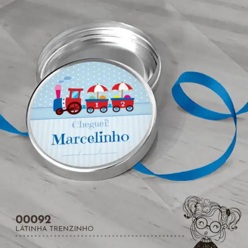 Latinha Adesivada Trenzinho - 00092