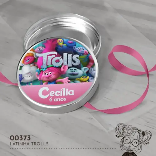 Latinha Adesivada Trolls - 00373