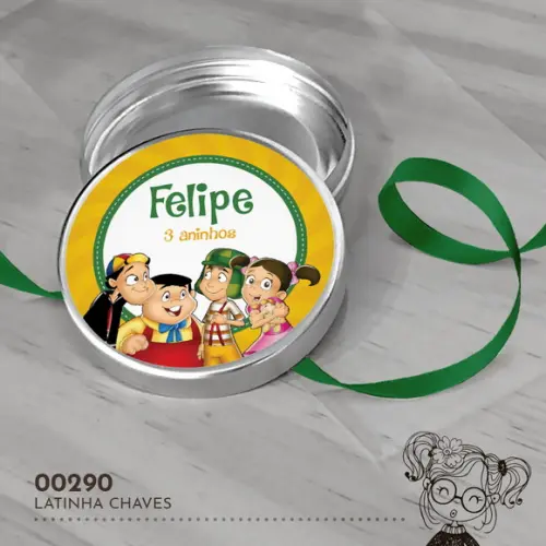 Latinha Adesivada Turma do Chaves - 00290