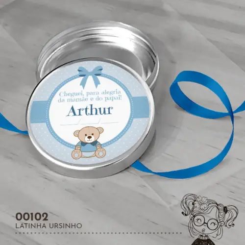 Latinha Adesivada Ursinho - 00102