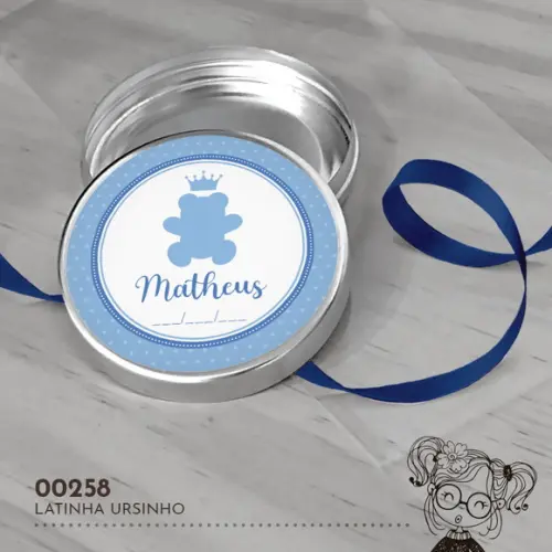 Latinha Adesivada Ursinho - 00258