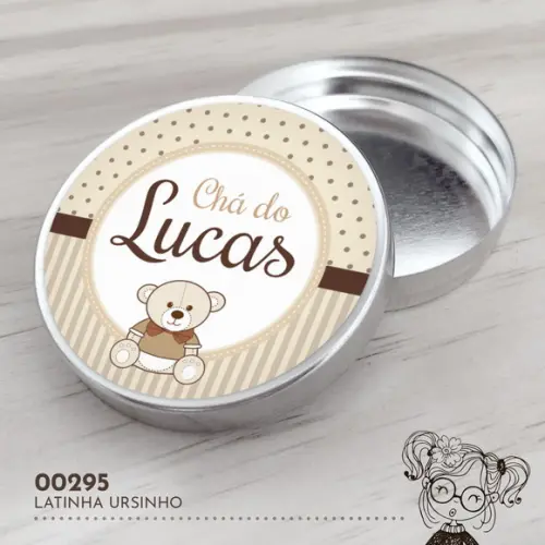 Latinha Adesivada Ursinho - 00295