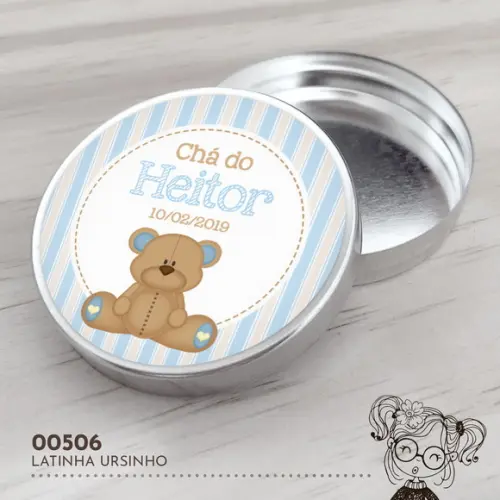 Latinha Adesivada Ursinho - 00506