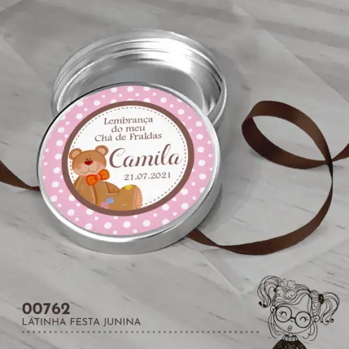 Latinha Adesivada Ursinho - 00762